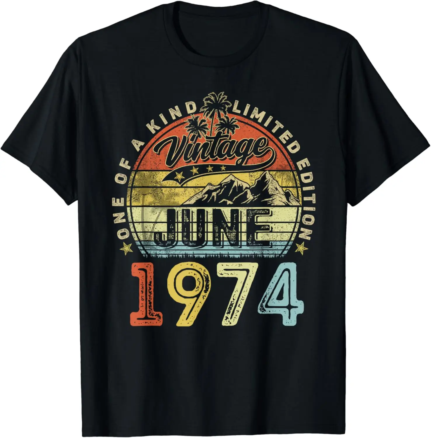 

50 Years Old Gifts Vintage June 1974 50th Birthday Mens T-Shirt