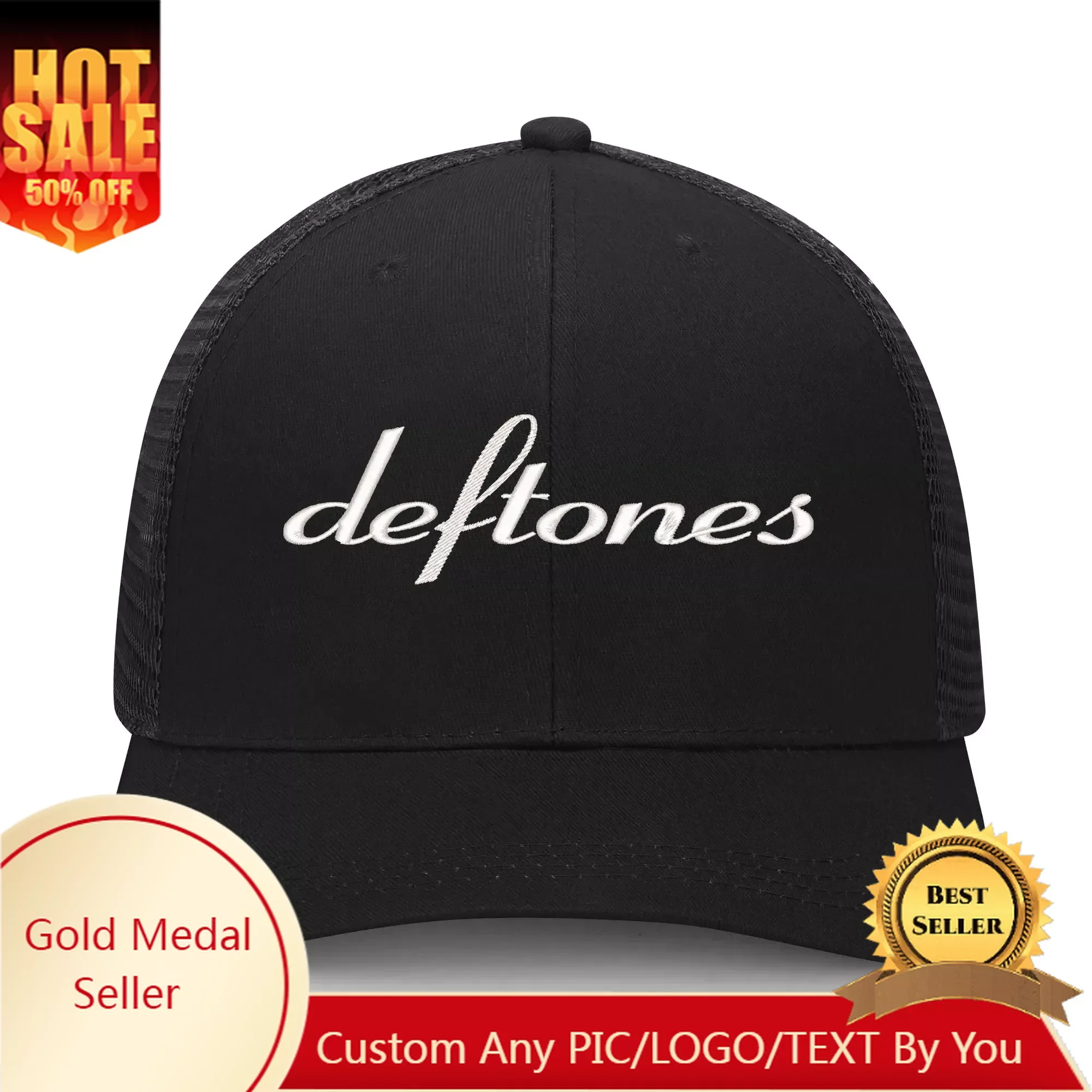 Deftones Metal Art Rock Embroidery Hat Mens Womens Sports Baseball Hat Hip Hop Breathable Summer Headwear Custom Made Caps Logo