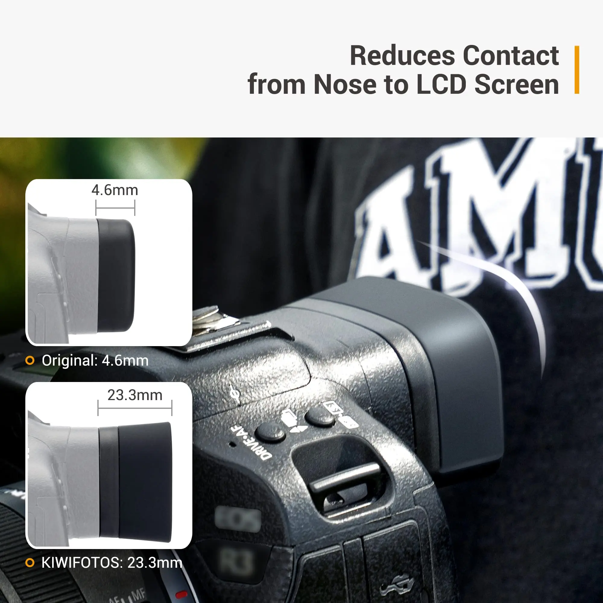 Long Camera Eyecup Viewfinder Extended Eyepiece EyeCup for Canon EOS R3 Replaces Canon ER-h ER-hE Eyeshade Protector Accessories