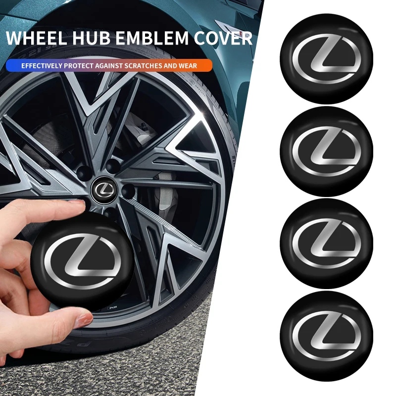 

Car Sticker 4Pcs 56mm Car Wheel Center Hub Caps Stickers Emblem Decal Waterproof For Lexus ES300 RX330 RX300 GS300 IS250 IS200 C