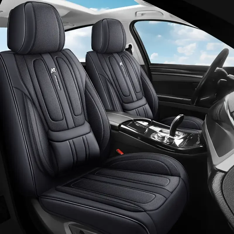 

Universal 5-Seat Car Seat Cover 360° Full Coverage with Integrated Waist Support And Side Pockets for Most Vehicle Interior