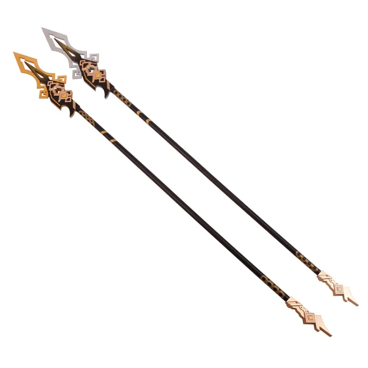 Game Genshin Impact Cosplay Props Zhongli/zhong Li Vortex Vanquisher Spear Weapon Halloween Carnival Custom Hand Made Prop