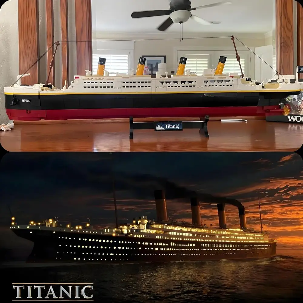 2022 Edition 2022-Piece Titanic Ship Model Kit, STEM 3D Puzzle for Kids & Adults, Collectible Display for Home or Office