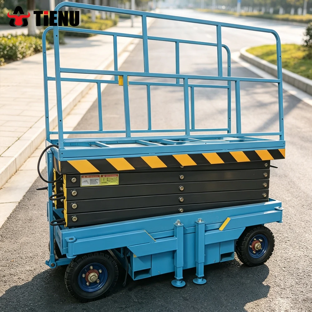 Electric Lifting Platform Mobile Self Propelled Hydraulic Electric Scissor Lift For Aerial Work Heavy Duty Stable Lifting