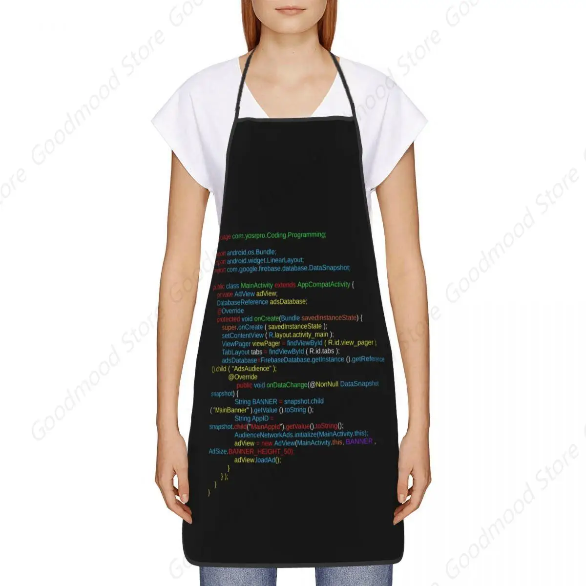 Unisex Real Life Coding Programming Bib Apron Women Men Chef Tablier Cuisine for Kitchen Cooking Hacker Programmer Code Baking