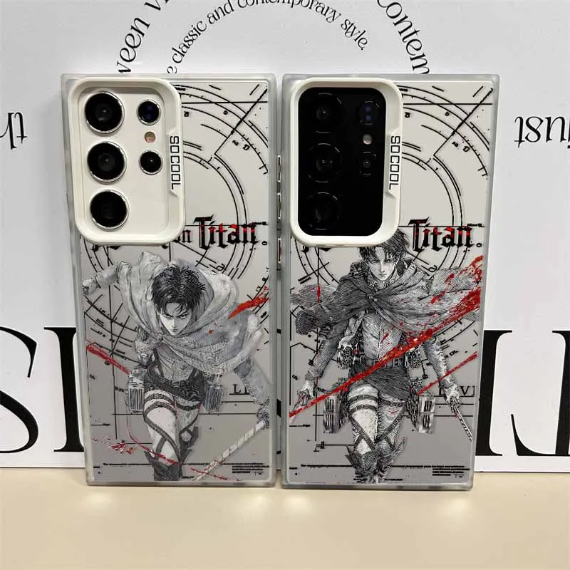 Attack on Titan Levi Ackerman für Samsung Galaxy S26 S25 Edge S24 S23 S22 S21 S20 FE Ultra Plus Bunte Silikon-Handyhülle