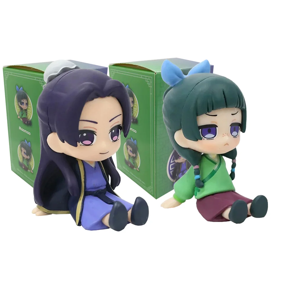 En Stock, los diarios de boticario Maomao Jinshi, Mini figura de Anime periferia Kawaii, juguetes para sentarse, adornos para coche de escritorio, regalos en miniatura