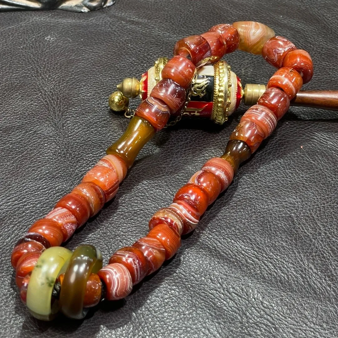 

Tibetan Nepalese Himalayan Ancient agate Old Dzi Talisman eye Beads Amulet