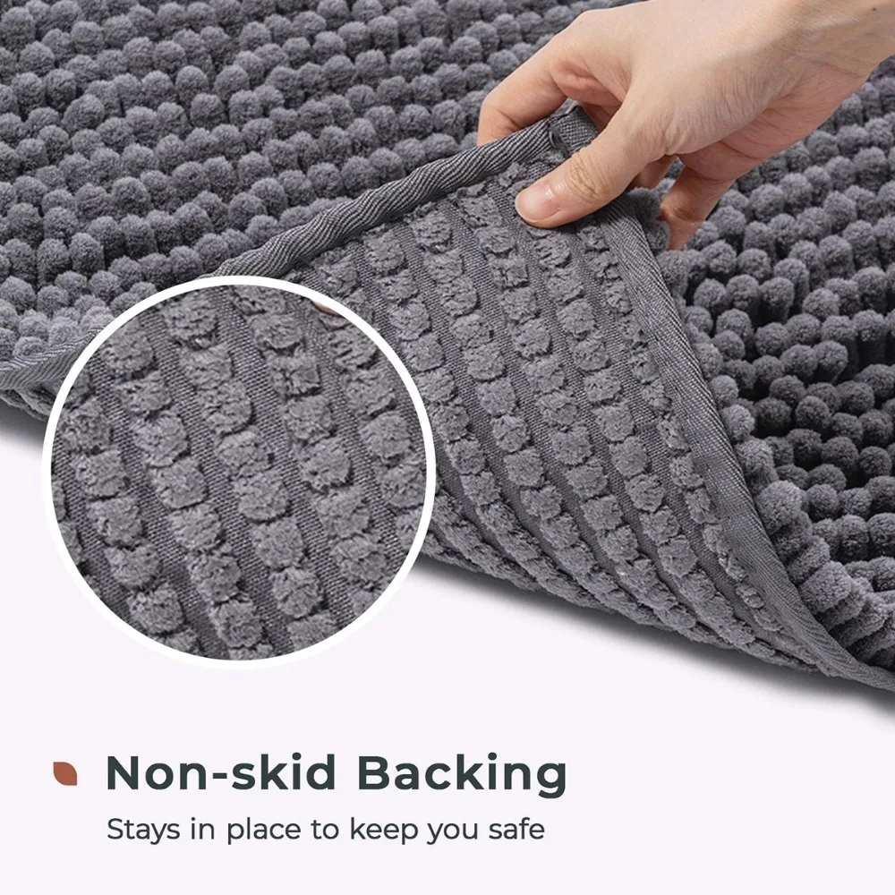 الشنيل ماصة الحمام البساط آلة قابل للغسل لينة حصيرة عدم الانزلاق التشفير سماكة امتصاص الماء أفخم دش السجاد