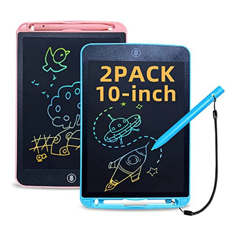 2 Piece ABS 10 Inch LCD Writing Tablet Colorful LCD Writing Tablet For Educational Learning Toys Gift