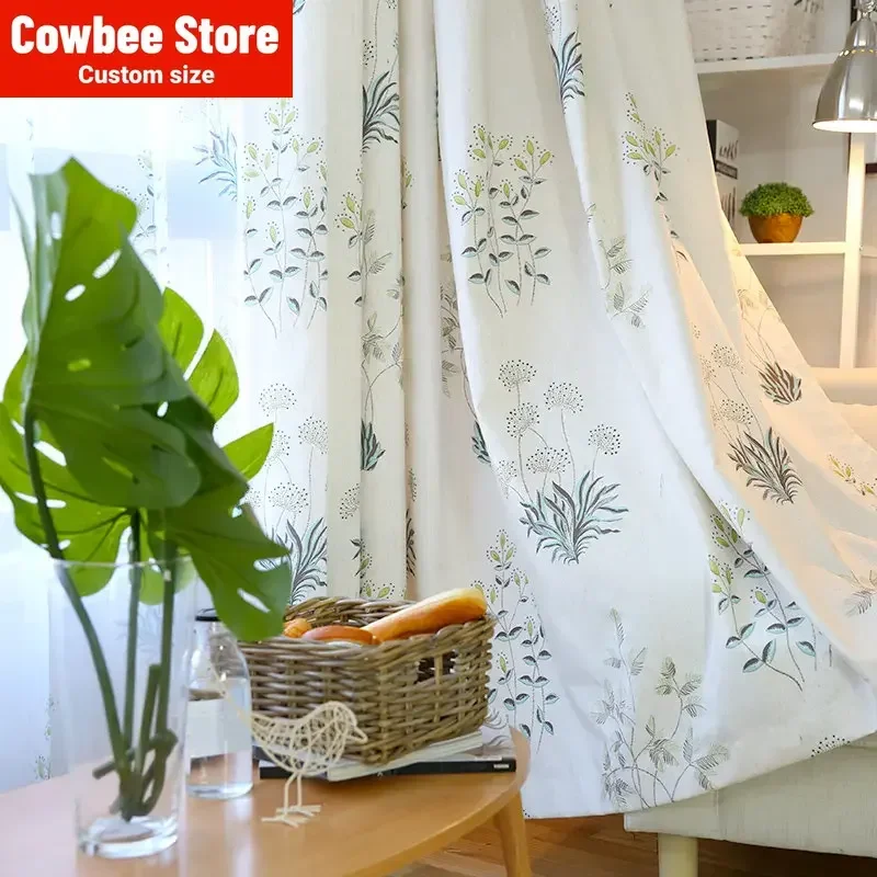 

New Curtains for Living Room BedroomRural Small Fresh Finished Curtain Cloth Shade Drapes In Living Room