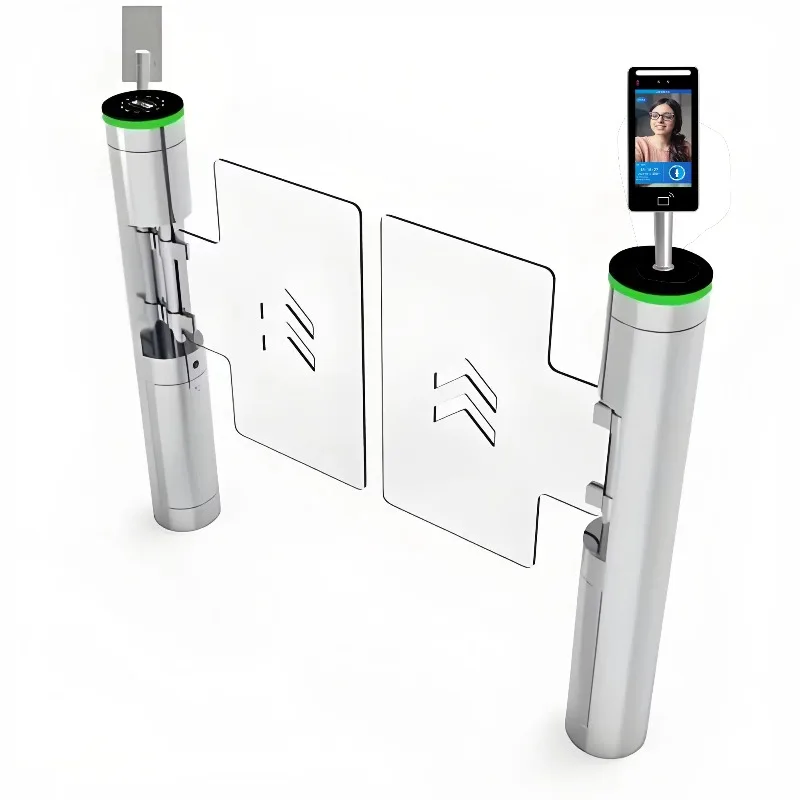 

Pedestrian Access Security Swing Turnstile RFID Automatic Speed Turnstile Swing Barrier Gate for Supermarket