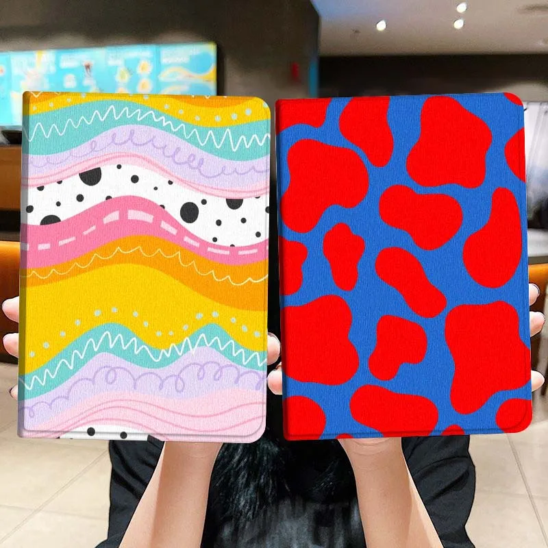 

Cartoon Wavy Pattern Design Gift Tablet Case For Lenovo Xiaoxin Legion Pad Tab Pro GT Y700 Gen4 2 11 P11 M10 K10 3rd Plus Gen