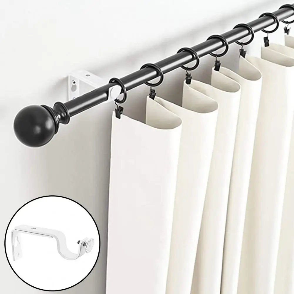 Quick Easy Installation Curtain Rod Bracket 4pcs Heavy Duty Curtain Rod Brackets Window Drapery Holders Easy for Home