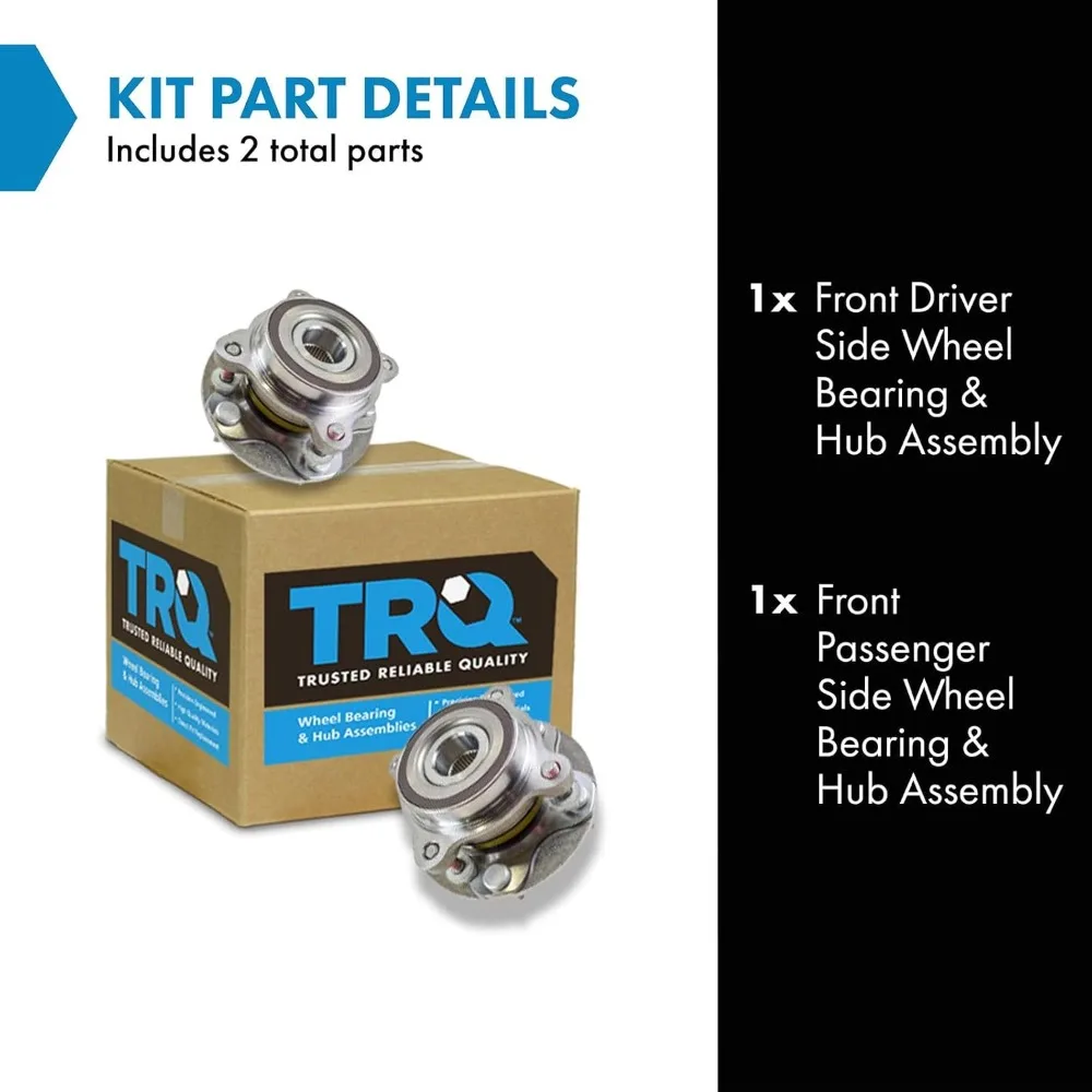Conjunto de conjunto de rolamento e cubo da roda dianteira de 2 peças compatível com Toyota Sequoia 2008-2022 2007-2021 Tundra