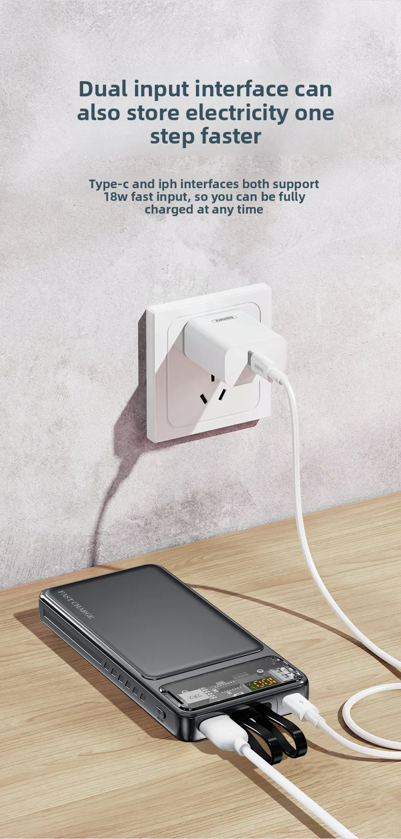 22.5W Super Fast Charging Power Bank For iPhone For Xiaomi For Huawei For Samsung Battery Charger 10000mAh 20000mAh