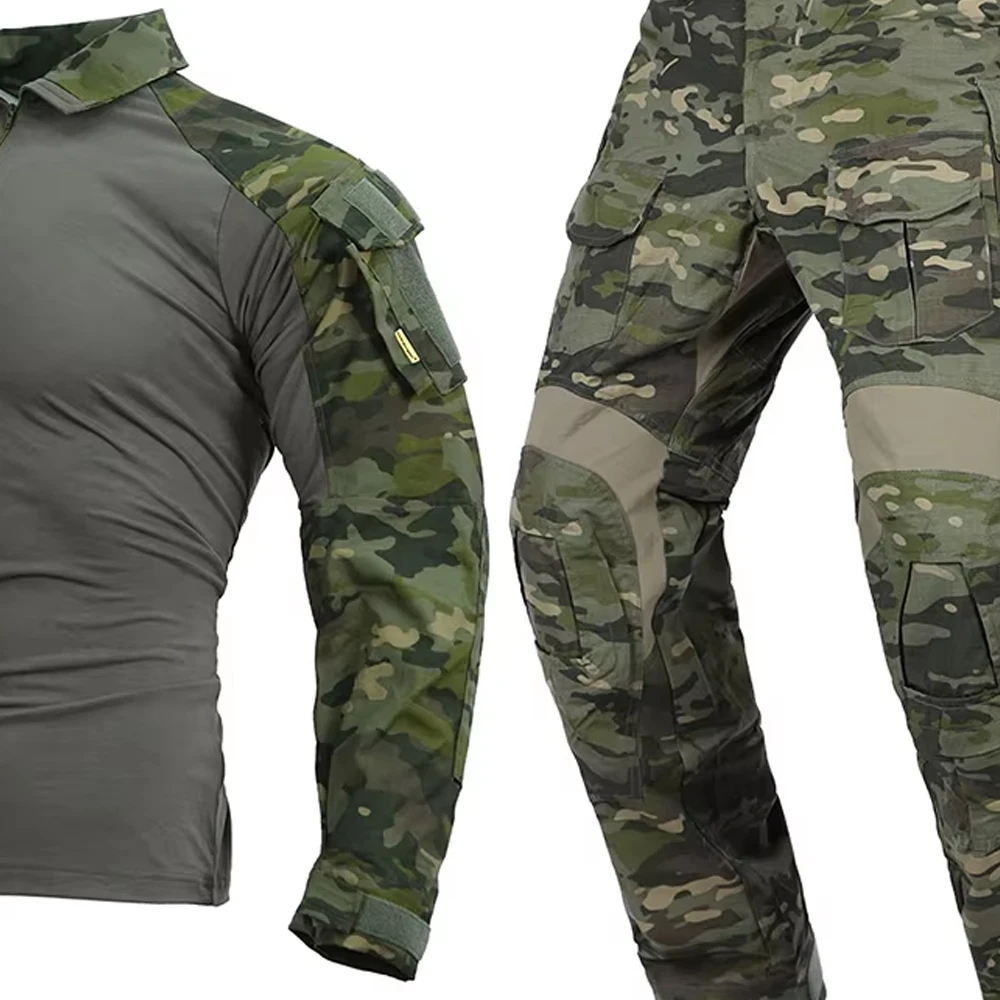 Emersongear Tactical E3 Combat Uniform Set 2019 Upgrade Version Men Suit Shirt Pant Tops Duty Cargo Trouser Outdoor Hunting