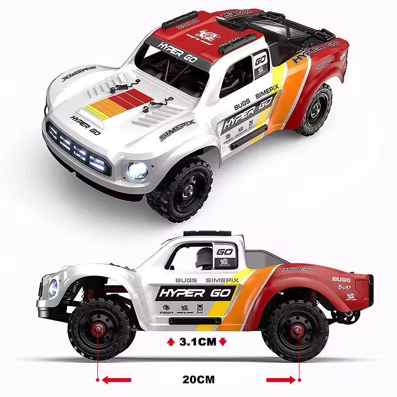 Mjx hype go 14211 carro de corrida 1/14 caminhão curto 45a esc motor sem escova 47 km/h pé grande 4wd rc carro de controle remoto brinquedo mjx