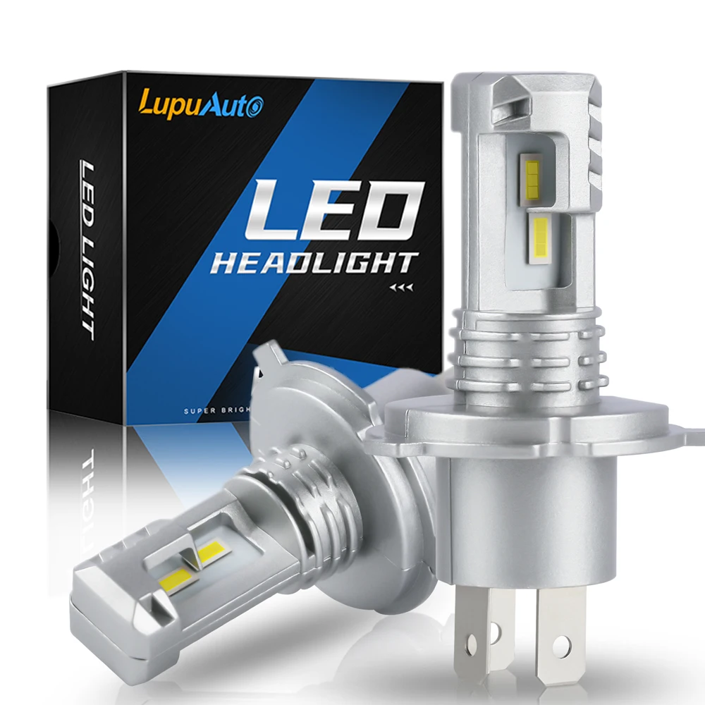 Lupuauto 2pcs H4 9003 LED Canbus 16000LM LED Headlight Bulb CSP Fanless With High & Low Beam for Car Motorcycle Auto