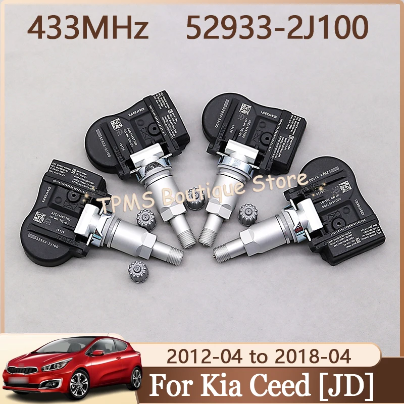 

52933-2J100 52933-A5100 433MHz Car Tire Sensors System TPMS Sensor 4pcs For Kia Ceed Cadenza Carens Iii Carens IV Picanto Rio