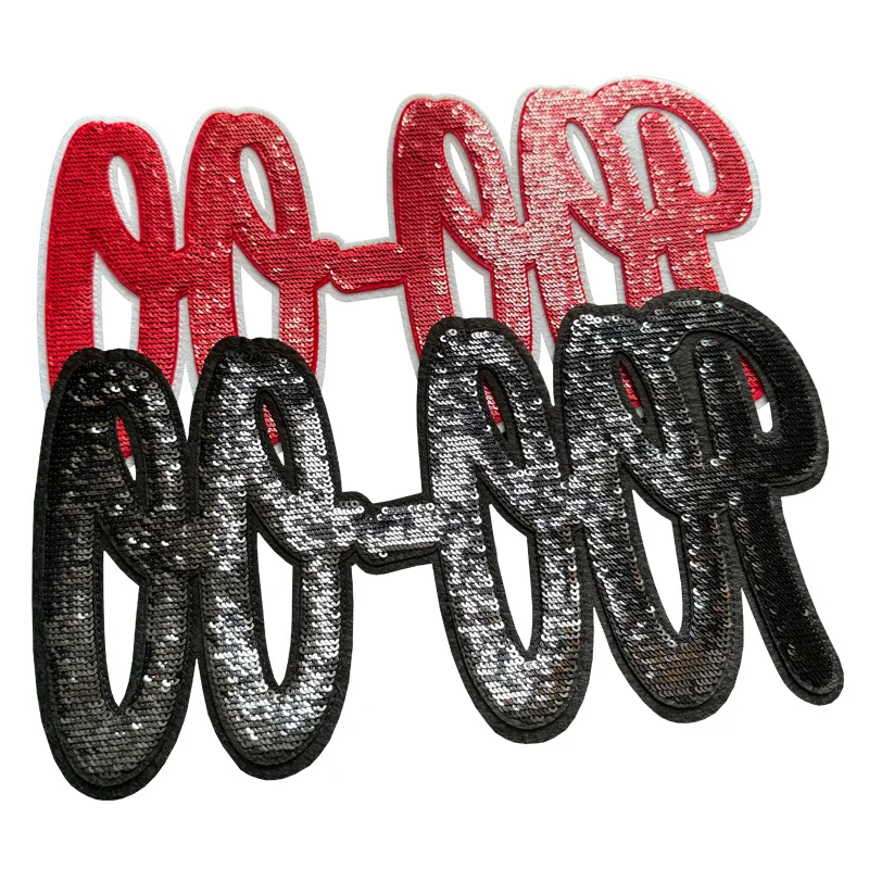 Sequin OO-OOP, Soror Iron on Patch, Solid Black Delta Sorority Sequin Patch for Sweatshirt, Gifts for Delta Women
