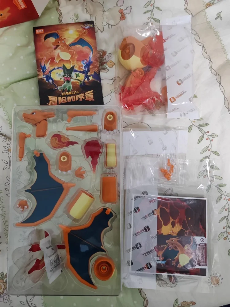 New Blokees Blockman Pokemon Genuine Toys Charizard Ceruledge Assemble Figure Model Decor Anime Figurine Collect Toys Gifts