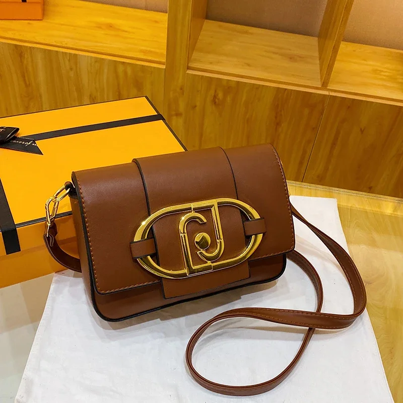 Modern Solid Color Crossbody Bag - Stylish Women's Clutch With High-End Leather & Trendy Letter Design