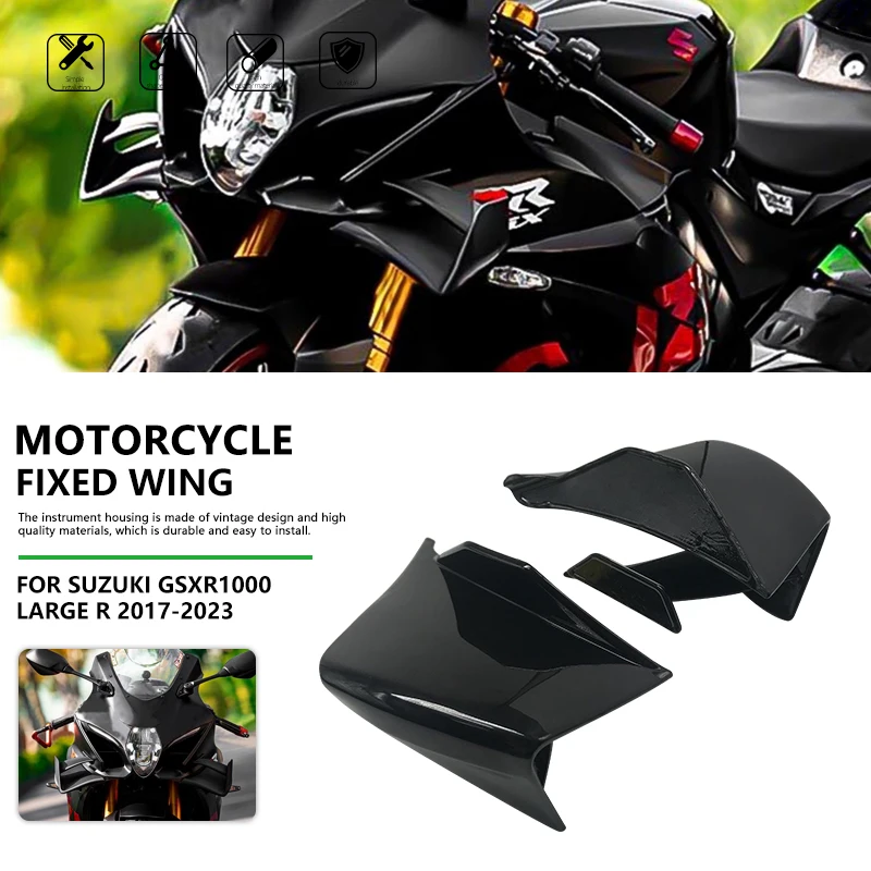 For SUZUKI GSX-R1000 GSXR1000R GSXR1000S 2017-2023 Motorcycle Fixed Wing Aerodynamics Aileron Windshield New Accessories