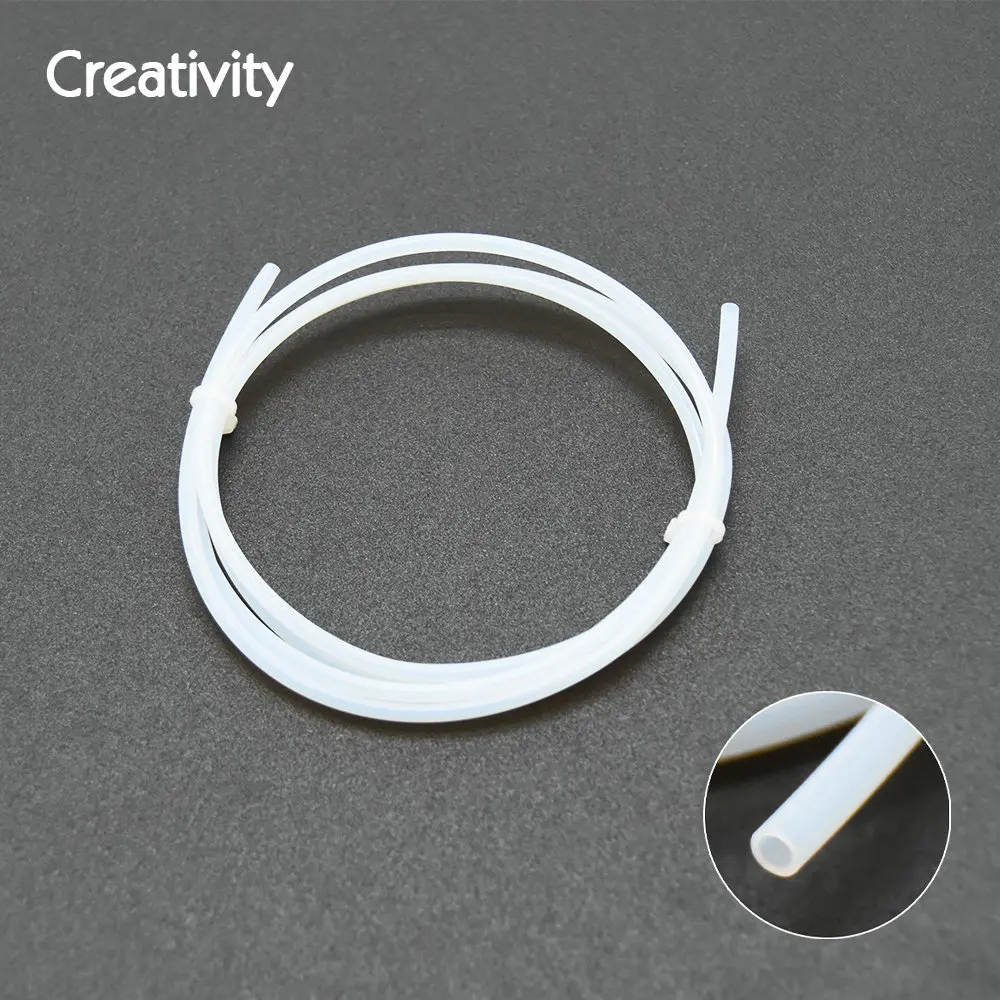 

1M PTFE Tube ID 2mm OD 4mm PiPe to J-head hotend RepRap Rostock Bowden Extruder for 3D print motor V5 V6 1.75mm filament