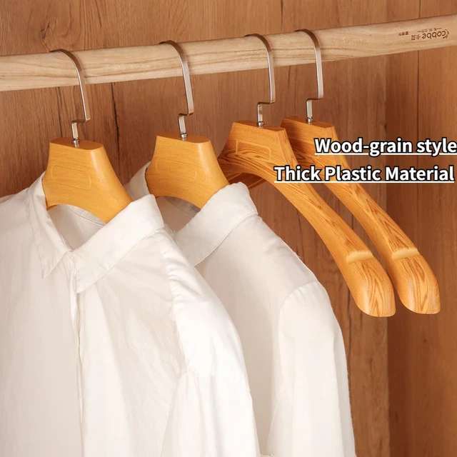 Wide Shoulder Hangers Suit Hanger with Non Slip Groove Thick Plastic Coat Racks for Dress Jacket Sweater Heavy Clothes 5 Pack AliExpress