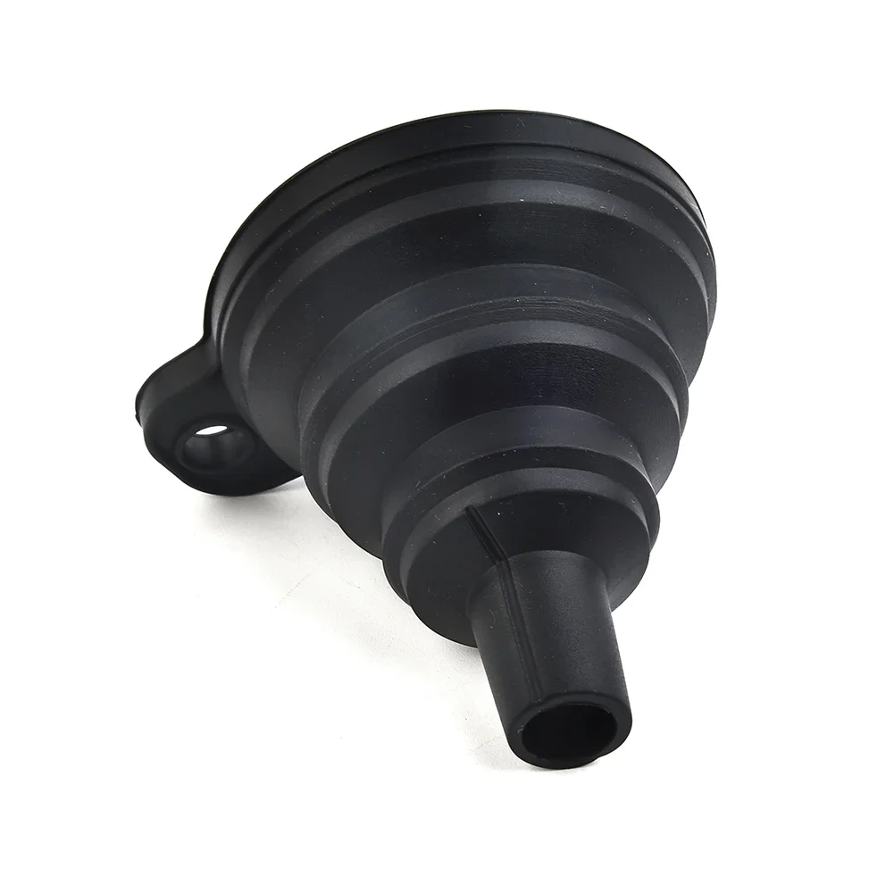 

1 Pcs Car Funnel 7.5cmX8cm Hot 1× Accessories Black Collapsible Diesel Fluid Change Fill Gasoline Oil Fuel Practical