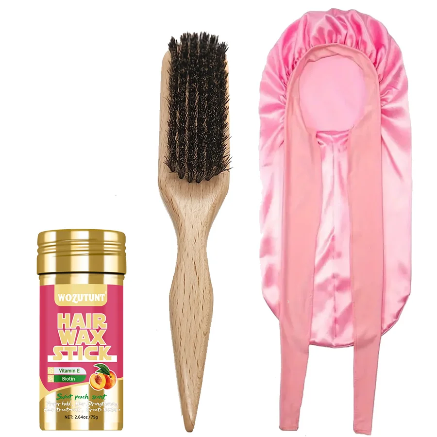 

Женский воск для укладки гладкий сломанный назад артефакт сломанных волос беспорядочная отделка волос твердый воск для волос с кисточкой и шапочкой для ухода за волосами