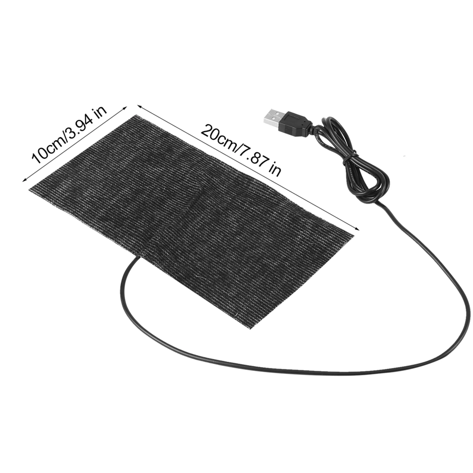 

Black 5V USB Carbon Heating Mat 20*10cm Mouse Pad Warm Blanket Carbon Pad