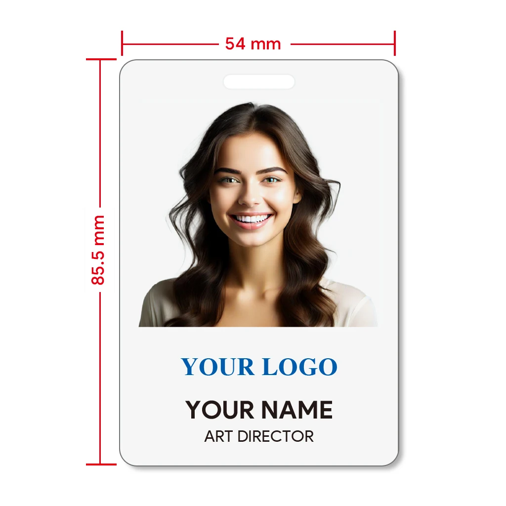 Individuelles Mitarbeiterausweis-Set, Doppelseitig mit Name, Logo, Einzigartige Foto-ID-Kartenlösung PVC-Kunststoff STUDENTEN-AUSWEISKARTE