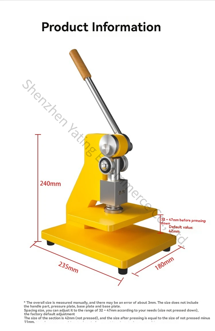 E1Y Manual Die-cutting Machine, Small Press Machine, Cutting Die, Punching and Flattening Machine, Stamping Machine