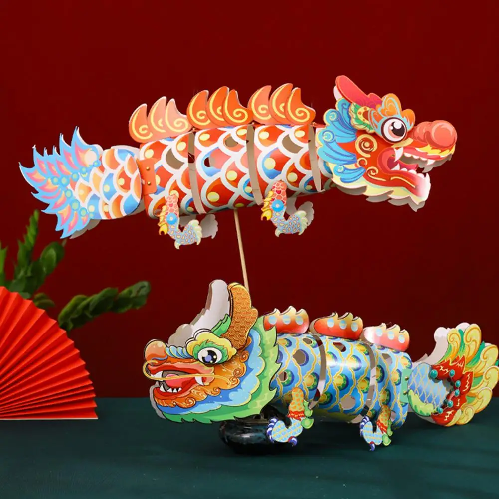 1 Set Chinese New Year Dragon Lantern Holiday Party Handmade Plastic Lantern Chinese Dragon Lanternl New Year Garden Decoration