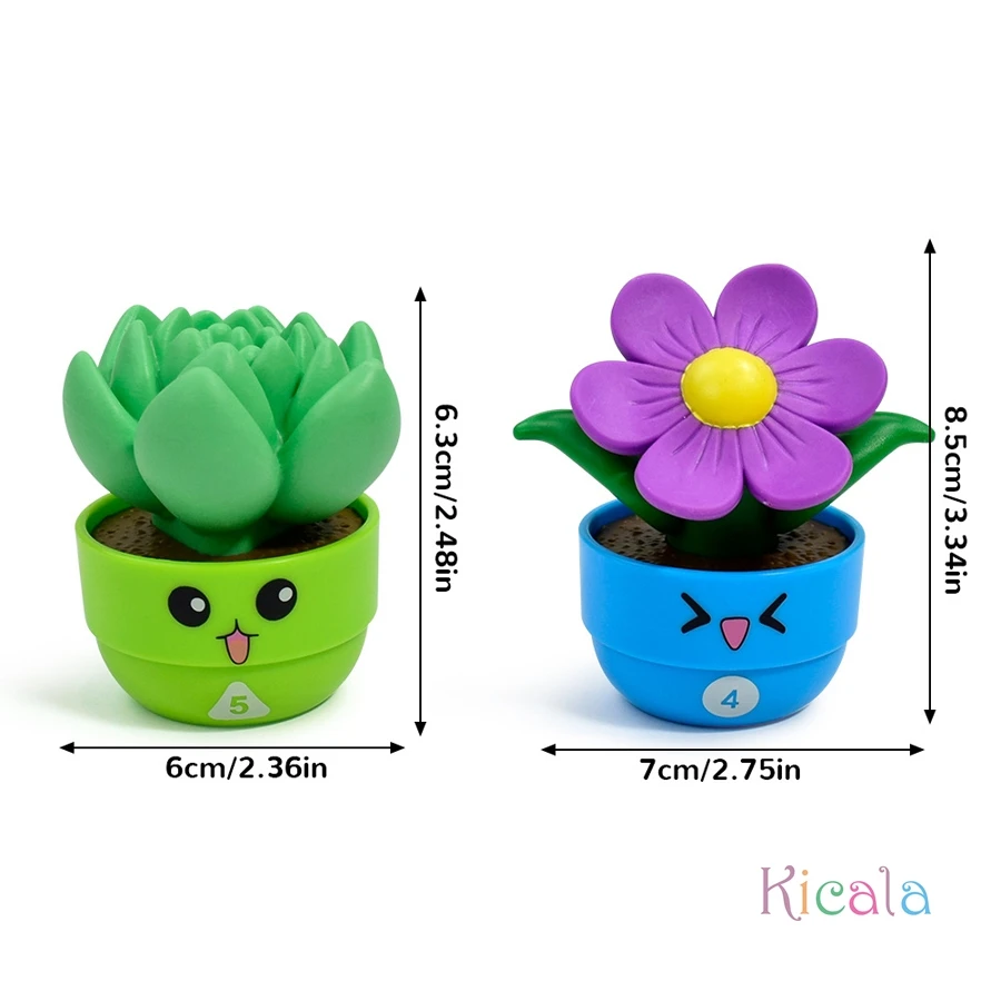 Montessori Flower Pot Matching Toy Kids Shape Sorting Puzzle Color Recognition Educational Toy Toddler Learning Game - view 6