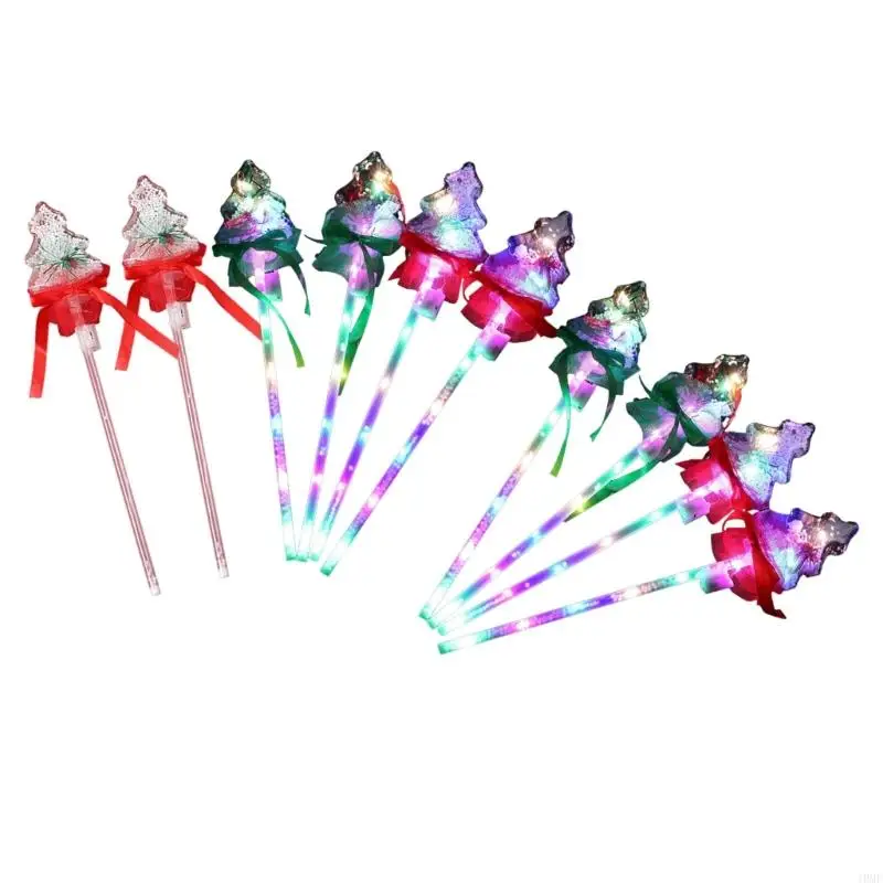 J0MF 10PCS Flashing Wand LED Wand Kids Christmas Party Props Concert Cheering Props