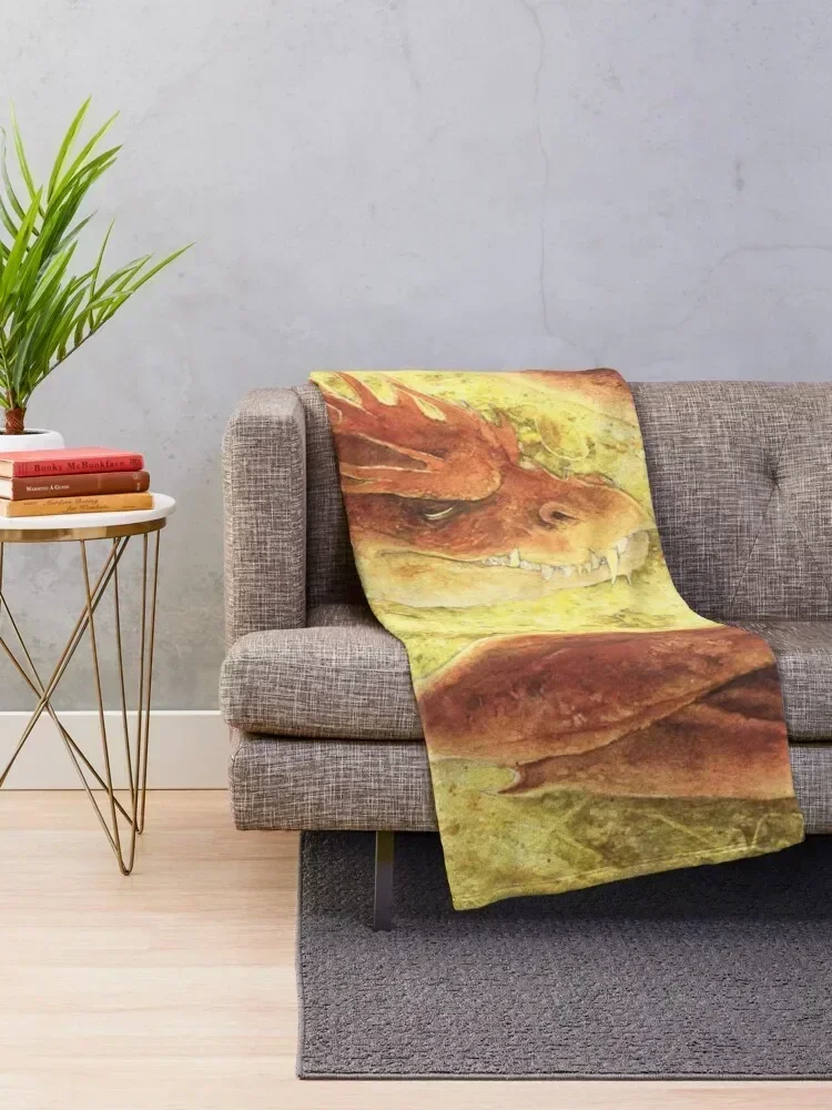 SLEEPING SMAUG Throw Blanket Thin Cute Plaid bed plaid Summer Beddings Blankets