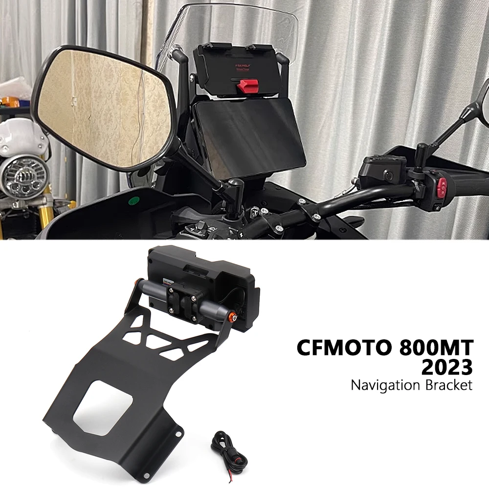 New 2023 Motorcycle For CFMOTO 800 MT 800MT 800mt Windshield Stand Holder Phone Mobile Phone GPS Navigation Plate Bracket 22mm