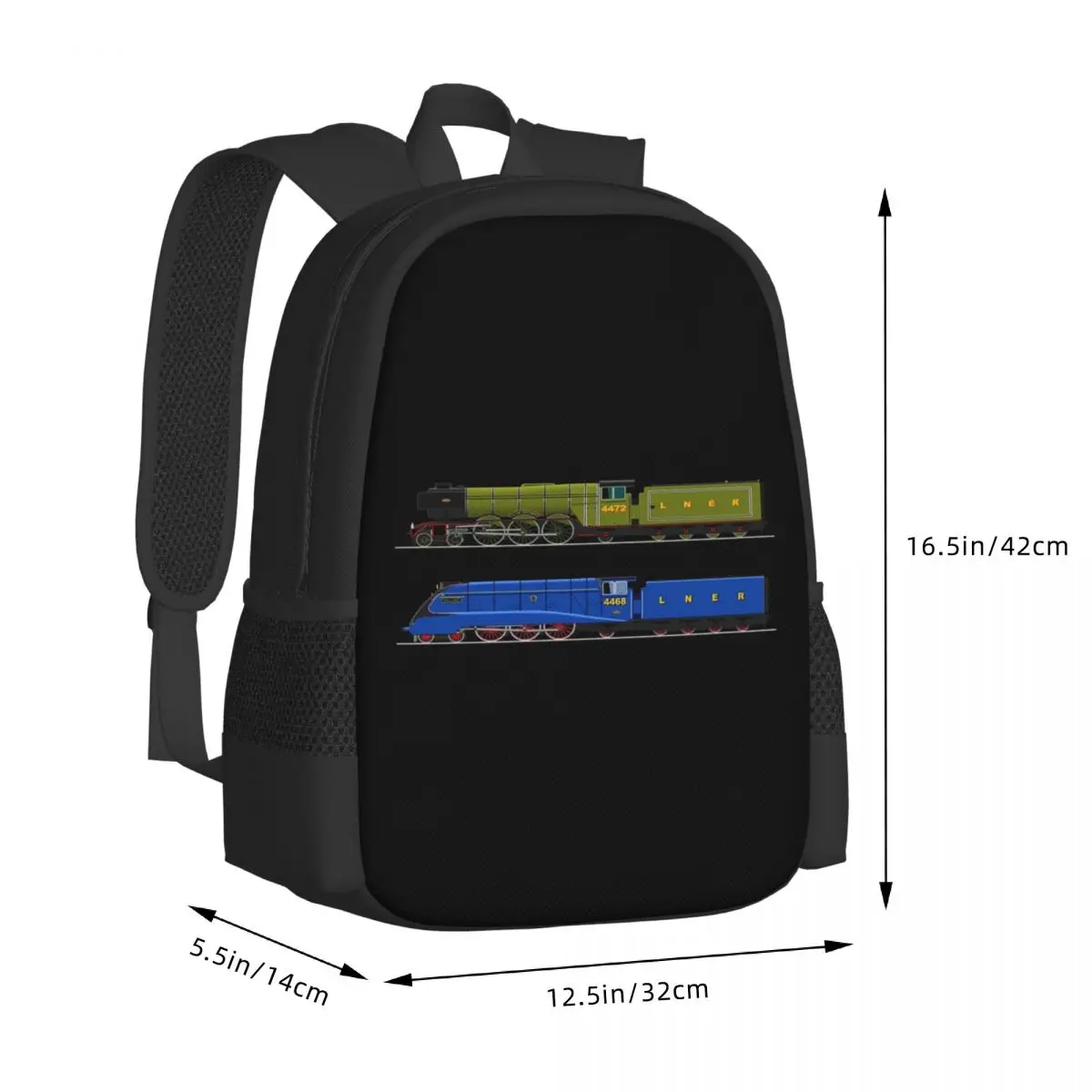 Flying Scotsman And The Mallard Student Backpack School Bag Hiking Travel Daypack for Boys Girls Fashion Bookbag Shoulder Bags
