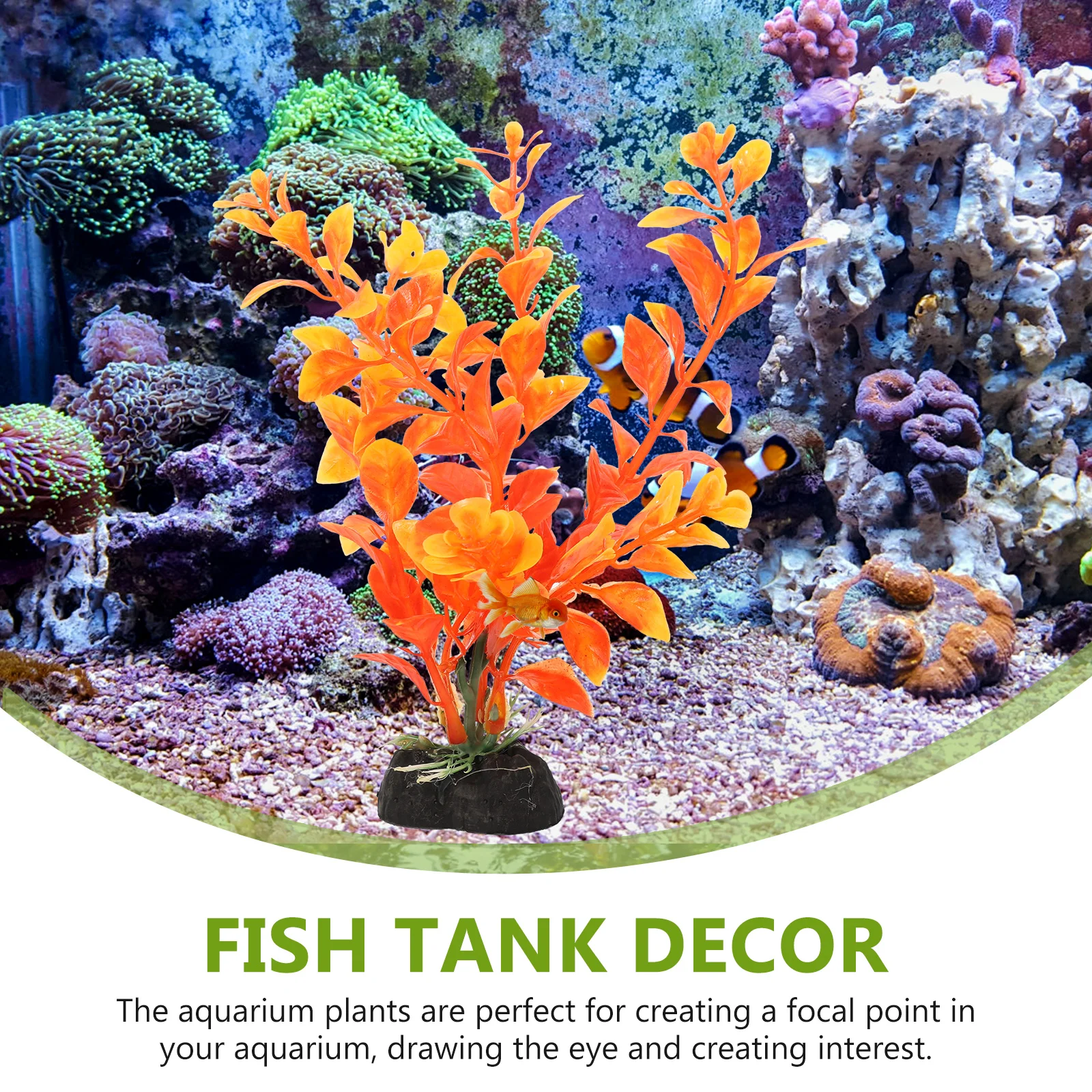 

12pcs Aquatic Freshwater Aquarium Water Decor Tank Plants Realistic Artificial Aquarium Plants Decorations Small Fish Tank