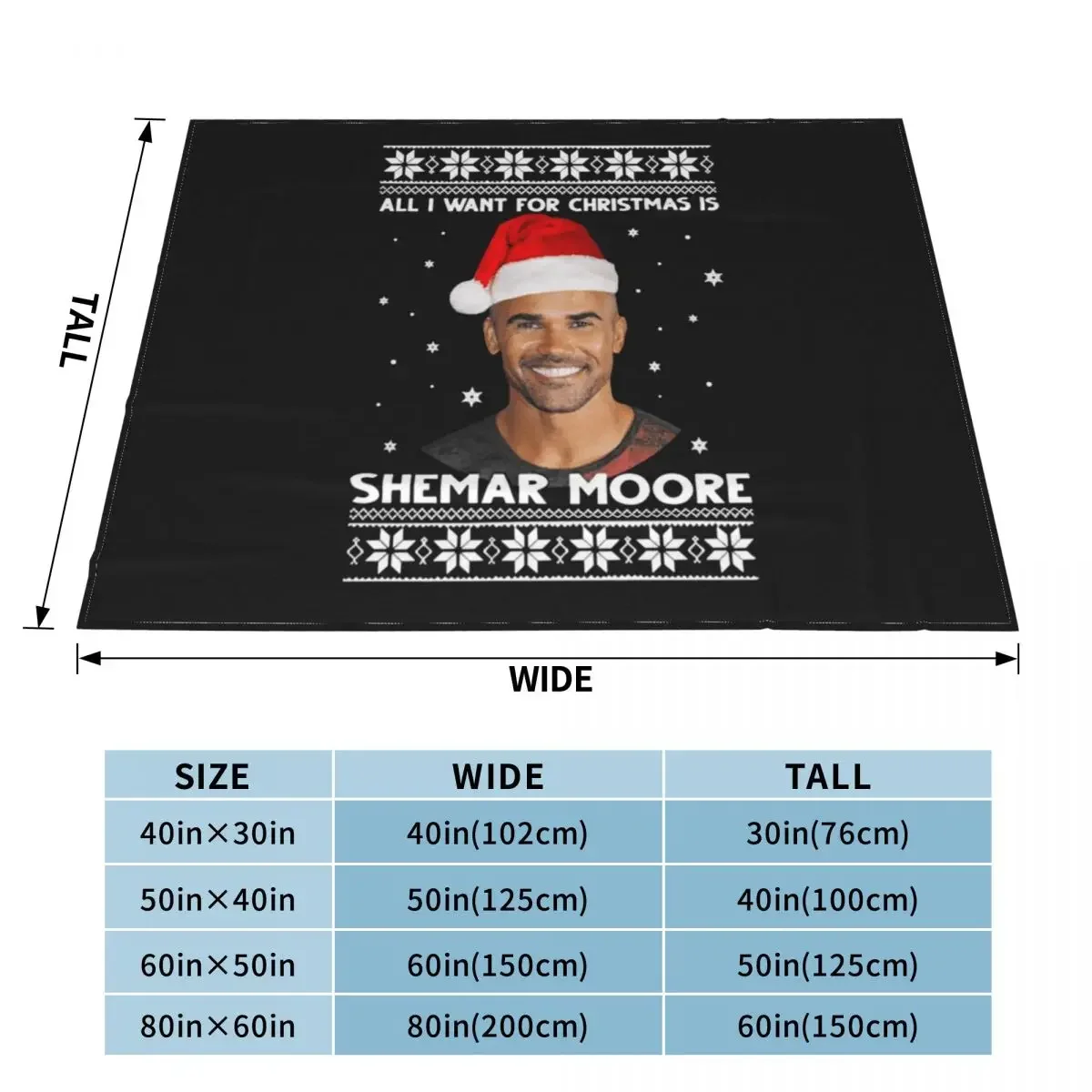 Store All i Want for Christmas is Shemar Moore Throw Blanket Thermals For Travel Beach Cute Plaid Soft Plaid Blankets