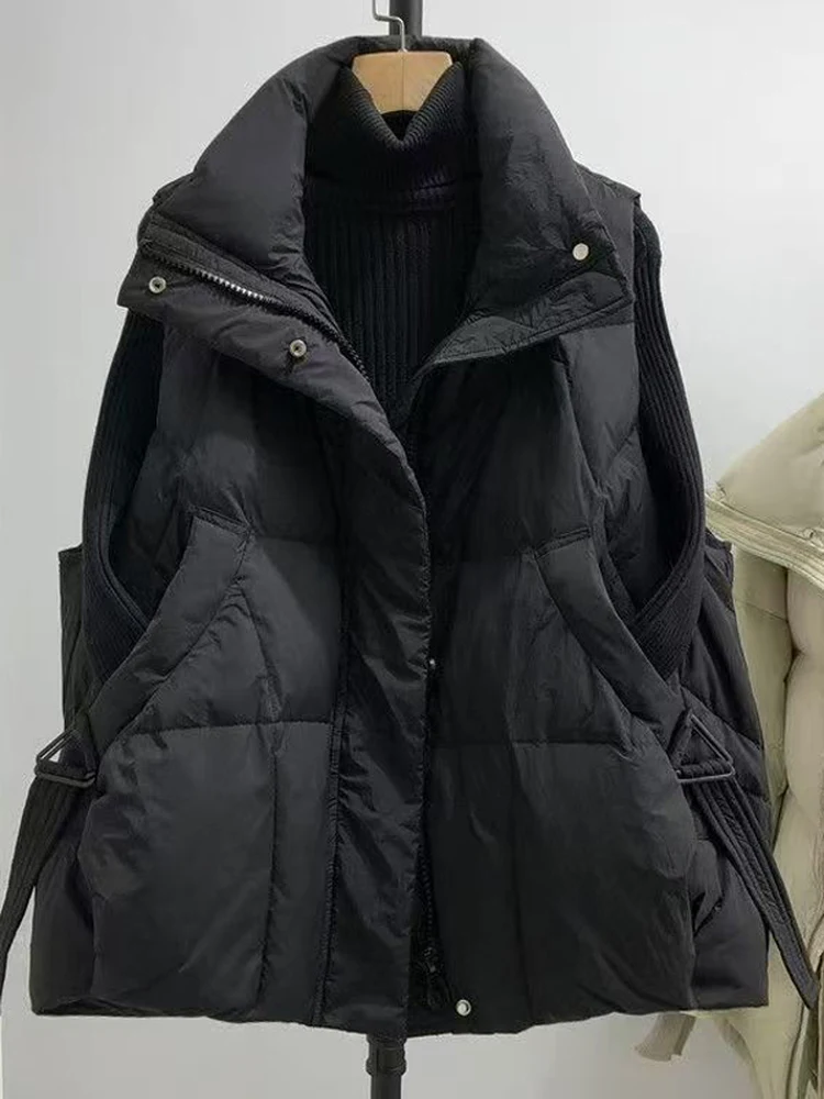 

Жилеты Жилеты Толстые женские двубортные с стулом Весенний льняной индивидуальный заказ Минималистичный асимметричный однобортный планка