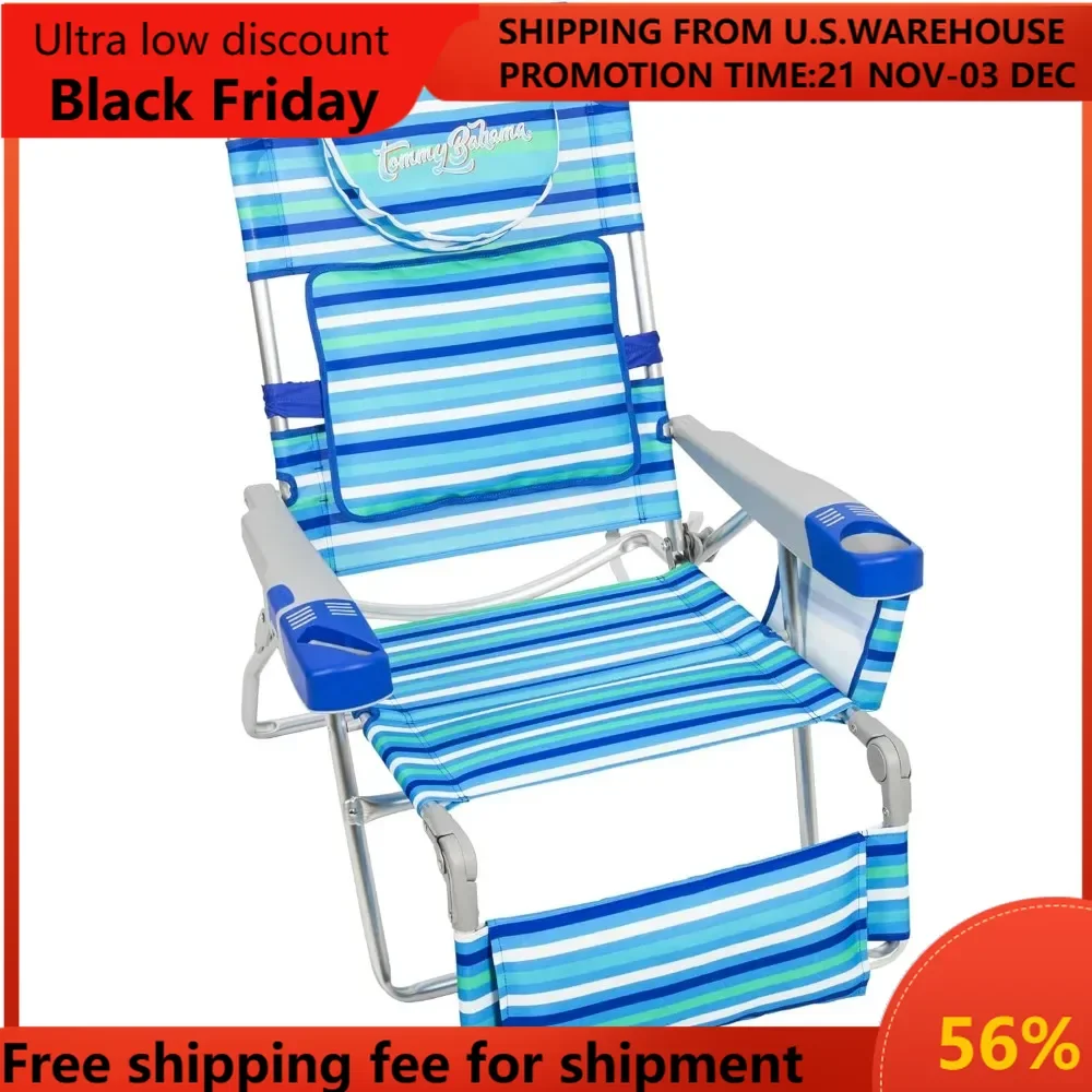 4-Position Face-Opening Read Through Lounger with Ottoman Beach Chair, 35