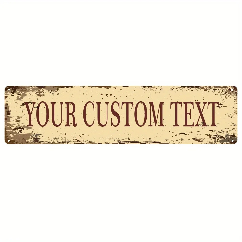 Custom Retro Metal Sign, Personalized Street Shop Business Plaque, Outdoor Wall Decor For Office Decoration Only