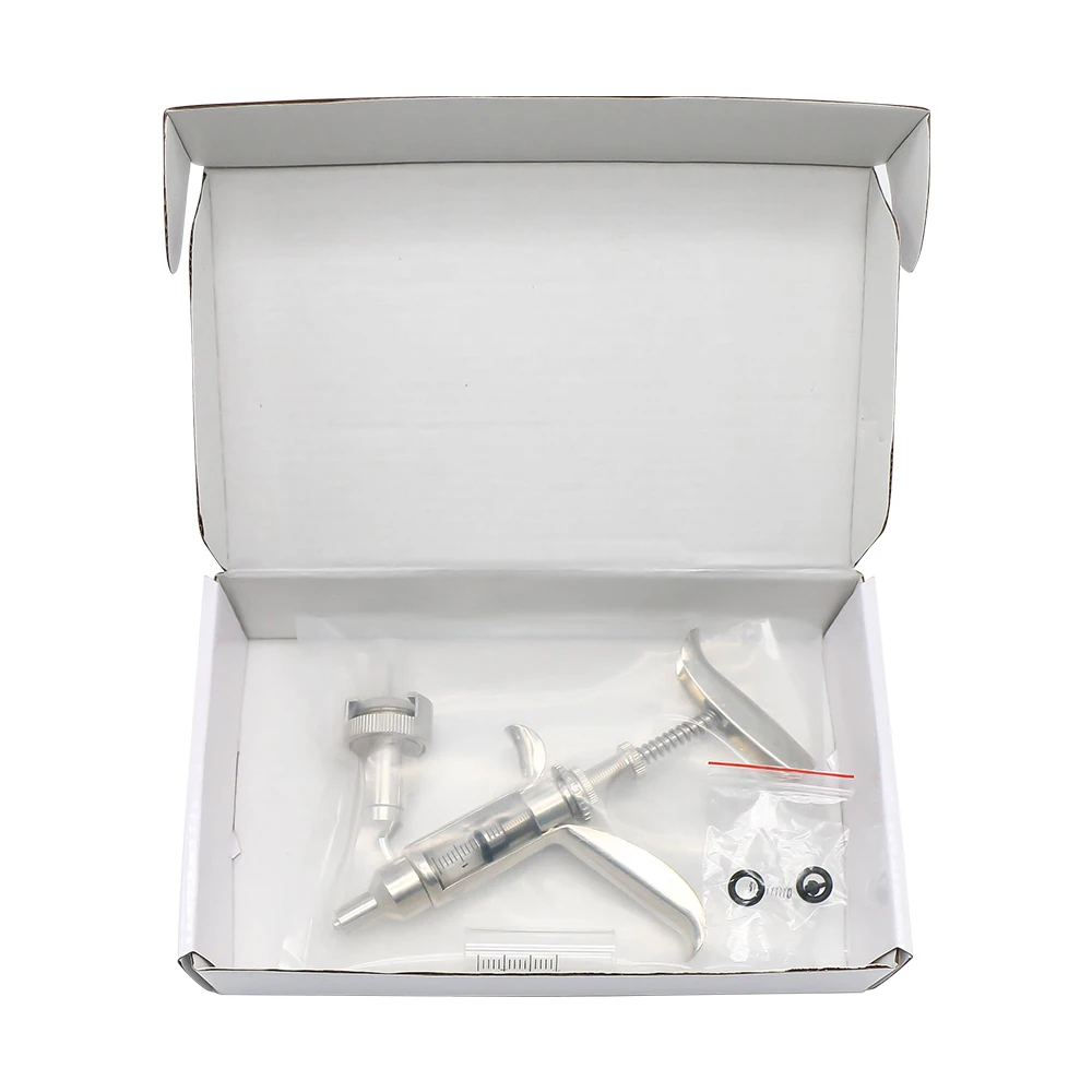

1 Pc 3ml Veterinary Animal Continuous Injection Syringe Copper Sturdy Durable Automatic Vaccination Gun for Cow Pig Sheep