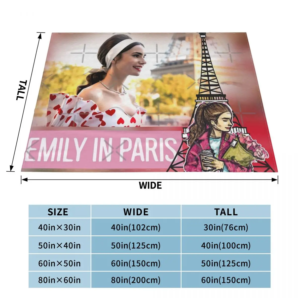 Emily In Paris Blanket Bedspread On The Bed Outdoor Soft Bed Blanket