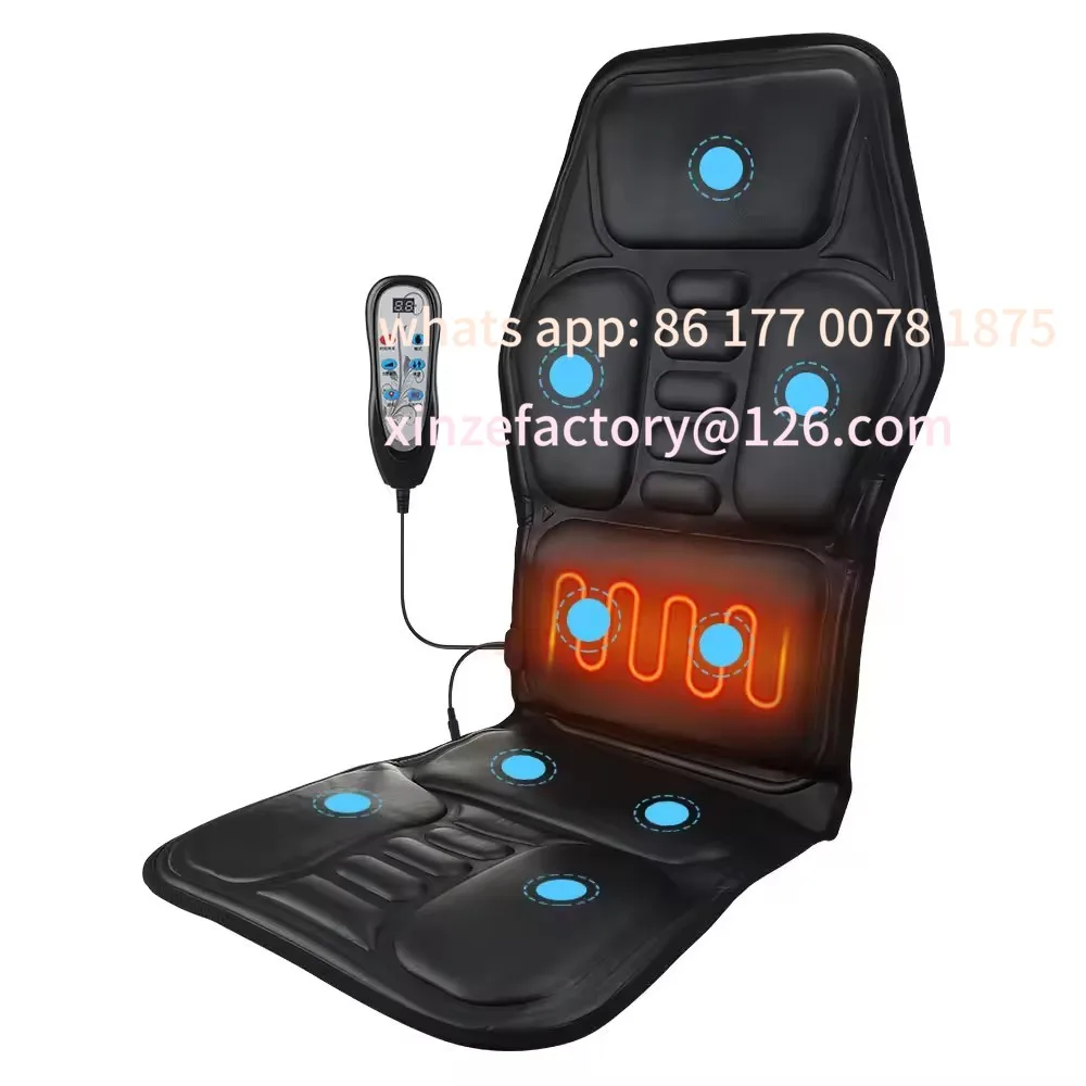 

Customizable New car massage pad Electric back cushion heating vibration car home office waist neck pain relief with remote