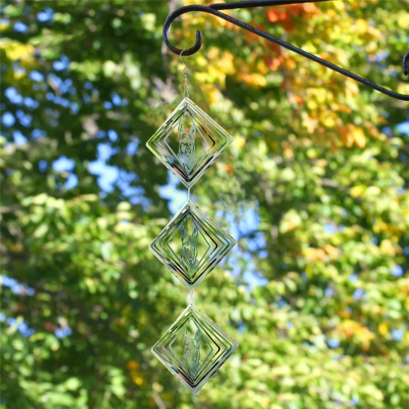 

Колокольчики для наружных колокольчиков с 3D-спиннером ветра, подарки для женщин для сада на заднем дворе-AA98